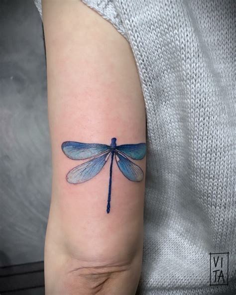 dragonfly tattoo blue